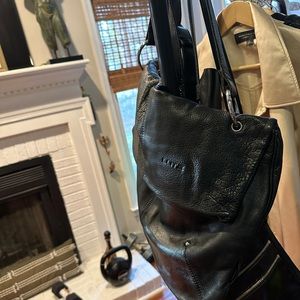 Genuine Black Leather Tote Bag